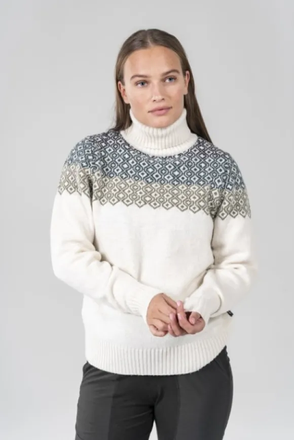 Devold Syvde Wool High Neck villapaita, valkoinen