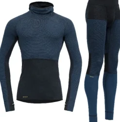 Devold Tuvegga Merino Hoodie + Longs kerrasto, Flood