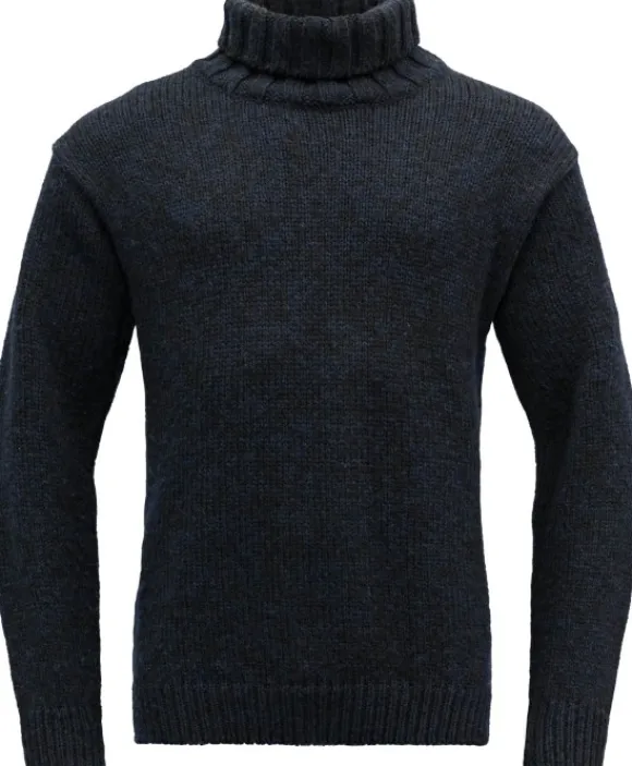 Devold Unisex Nansen Sweater High Neck villapusero, tummansininen