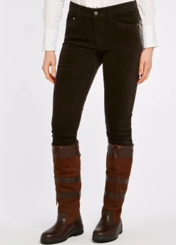 Dubarry Honeysuckle Cord Pants naisten housut, tummanruskea
