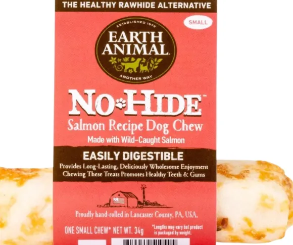 Earth Animal No-Hide Salmon Chews puruluu, Small