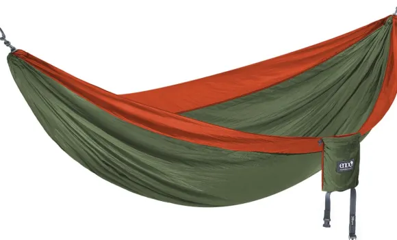 Eno DoubleNest Bluesign kahden hengen riippumatto, oliivi/oranssi