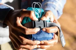 Eno DoubleNest Bluesign kahden hengen riippumatto, sininen/sinivihreä/oranssi