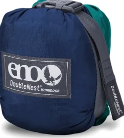 Eno DoubleNest Bluesign kahden hengen riippumatto, tummansininen/vihreä