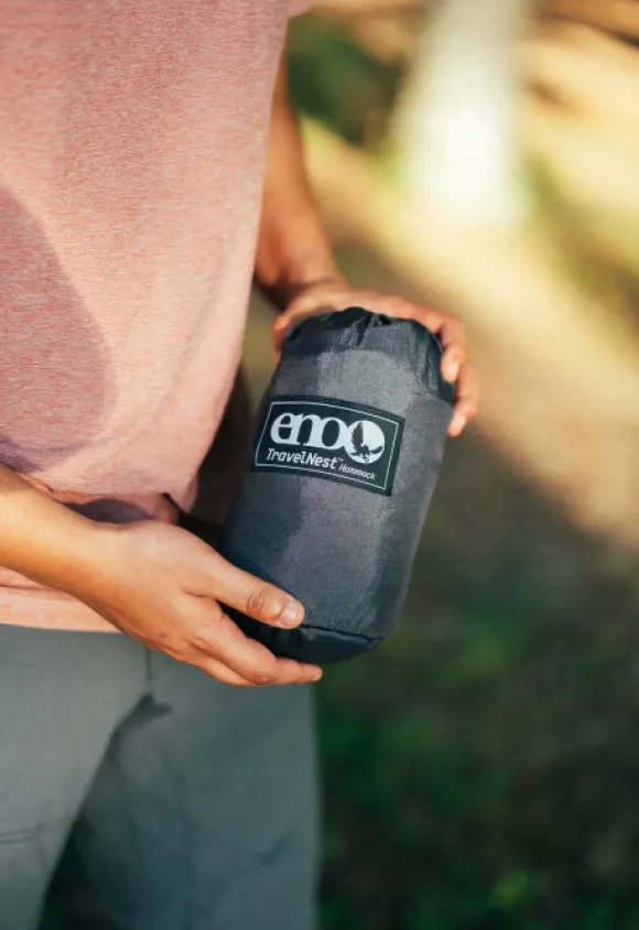 Eno TravelNest Hammock + Straps Combo riippumatto ja kiinnitysjärjestelmä, vihreä