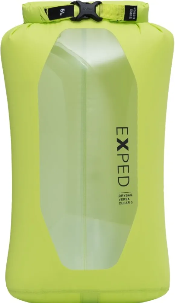 Exped Drybag Versa Clear 5 kuivapussi, Lime