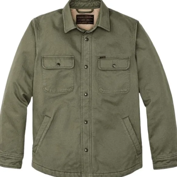 Filson Fleece Lined Jacket-Shirt paitatakki, Service Green