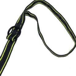 FinNero POWER talutushihna jousto-osiolla, musta/oranssi