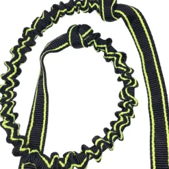 FinNero POWER talutushihna jousto-osiolla, musta/oranssi