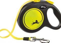 flexi New NEON kelatalutin L, 5 m, musta/neonkeltainen