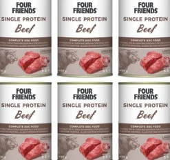 Four Friends Beef koiran märkäruoka nauta, 6 x 400 g