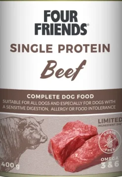 Four Friends Beef koiran märkäruoka nauta, 400 g