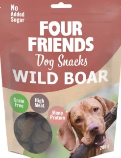 Four Friends Dog Snacks Wild Boar koiran villisikaherkku, 200 g