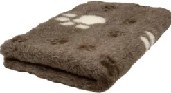 Foxy Fur Dog Mat Thermo Brown Paw 50 x 75 cm