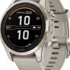 Garmin Fenix 7S Pro Sapphire Solar Soft Gold with Light Sand Band