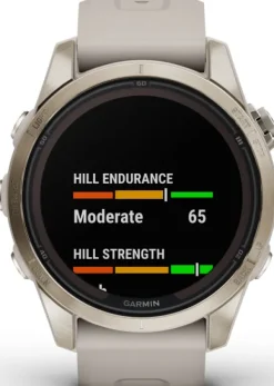Garmin Fenix 7S Pro Sapphire Solar Soft Gold with Light Sand Band