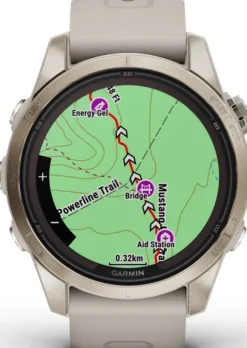 Garmin Fenix 7S Pro Sapphire Solar Soft Gold with Light Sand Band
