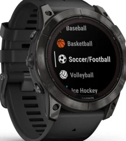 Garmin Fenix 7X Pro Sapphire Solar Carbon Grey DLC Titanium with Black Band