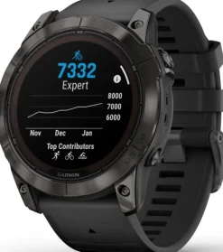 Garmin Fenix 7X Pro Sapphire Solar Carbon Grey DLC Titanium with Black Band