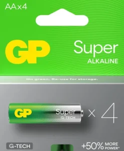 GP Super Alkaline AA-batteri, 15A/LR6, 4-pack