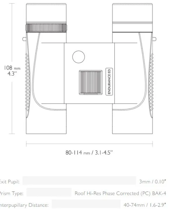 Hawke Endurance ED 10X25 katselukiikarit, vihreä