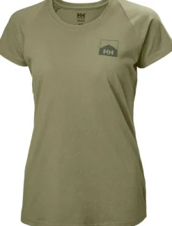 Helly Hansen Nord Graphic Drop naisten t-paita, vihreä