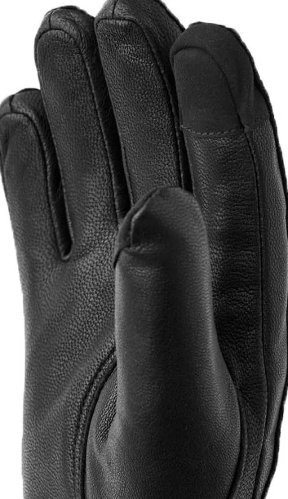 Hestra Alva naisten nahkakäsineet, musta