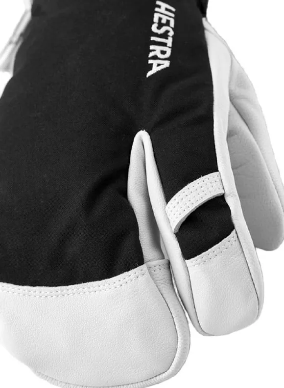Hestra Army Leather Heli Ski 3 Finger Musta