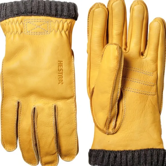 Hestra Deerskin Primaloft Rib nahkahanska, keltaruskea