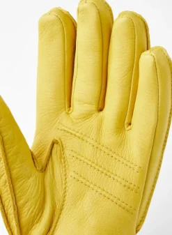 Hestra Deerskin Primaloft Rib nahkahanska, keltaruskea