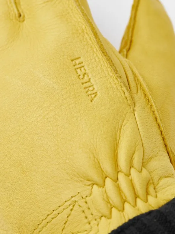 Hestra Deerskin Primaloft Rib nahkahanska, keltaruskea