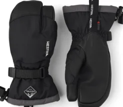 Hestra Gauntlet CZone Junior 3 Finger -lasten toppahanskat (Black)