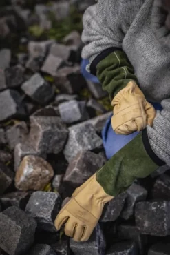 Hestra JOB Gardener's Gauntlet puutarhahanska, keltainen