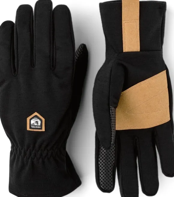 Hestra Merino Windwool Liner merinovillahanskat, unisex, musta