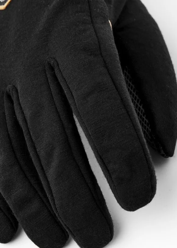 Hestra Merino Windwool Liner merinovillahanskat, unisex, musta