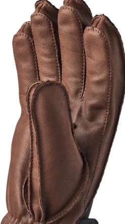 Hestra Wakayama 5 finger nahkahanskat, unisex, tummansininen/ruskea