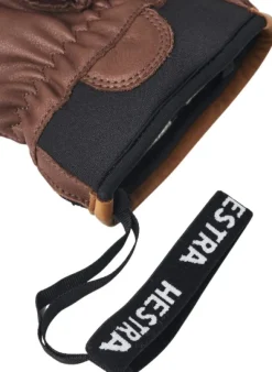 Hestra Wakayama 5 finger nahkahanskat, unisex, tummansininen/ruskea