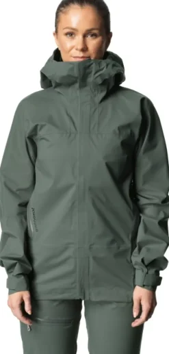 Houdini BFF Jacket naisten kuoritakki, vihreäharmaa