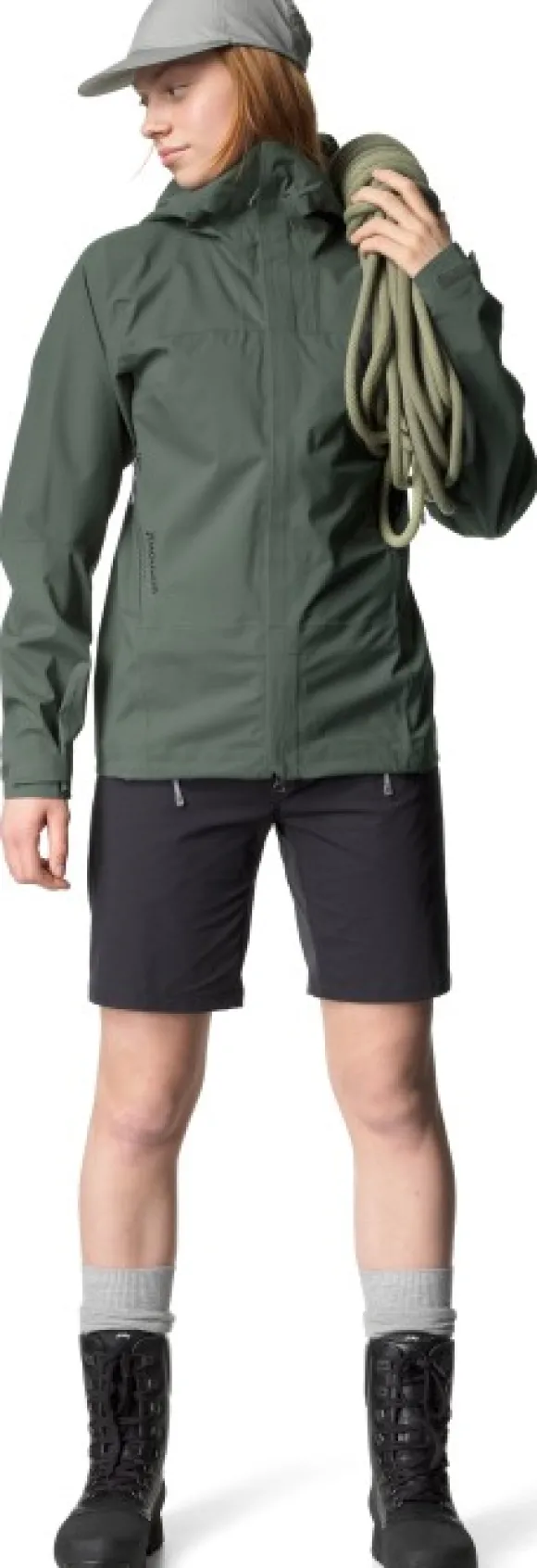 Houdini BFF Jacket naisten kuoritakki, vihreäharmaa