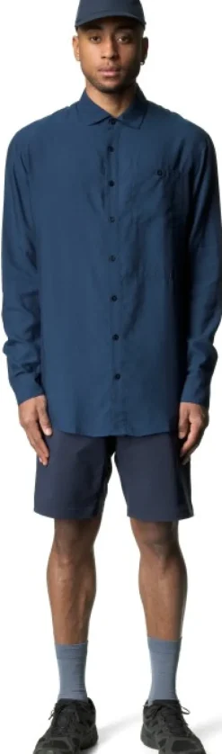 Houdini M's Tree Longsleeve Shirt Big Blue Light