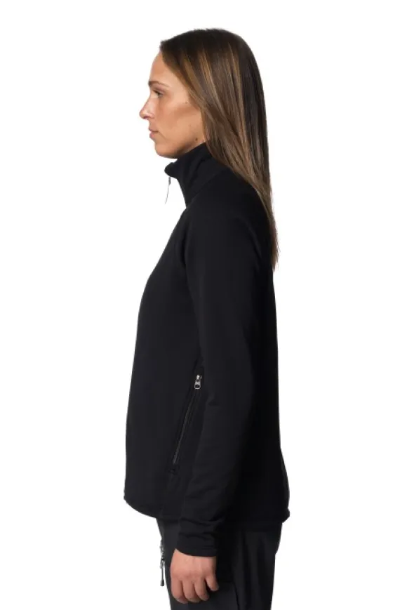 Houdini Power Up Jacket naisten fleecetakki, musta