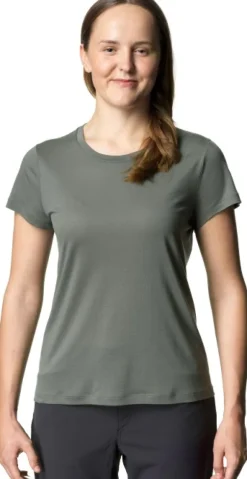 Houdini Tree Tee naisten t-paita, vihreäharmaa