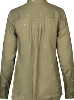 Härkila Abigail L/S Shirt Women Dust Green/Flying Ducks