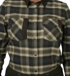 Härkila Aivak L/S Shirt naisten flanellipaita, Olive