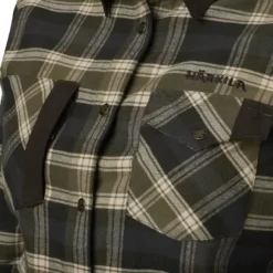 Härkila Aivak L/S Shirt naisten flanellipaita, Olive