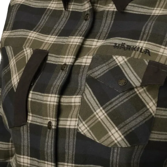 Härkila Aivak L/S Shirt naisten flanellipaita, Olive