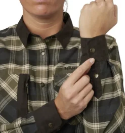 Härkila Aivak L/S Shirt naisten flanellipaita, Olive