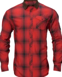 Härkila Driven Hunt -flanellipaita, musta/punainen