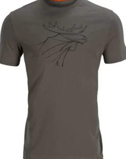 Härkila Graphic T-shirt puuvillainen t-paita, 2 kpl, ruskea/harmaa