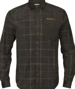 Härkila Kaldfjord Corduroy Check Shirt kauluspaita, ruskea
